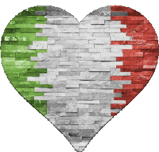 Banderas Europa Italia Corazón 