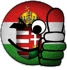 Fahnen Europa Ungarn Smiley - OK 