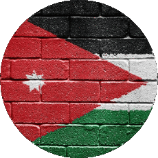 Fahnen Asien Jordan Runde 