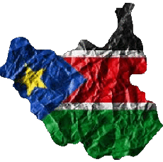 Flags Africa South Sudan Map 
