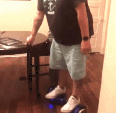 Humour - Fun PERSONNAGES Hoverboard Gamelle Fail 02 