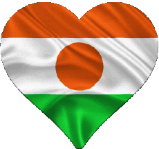 Banderas África Niger Corazón 