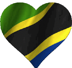 Banderas África Tanzania Coeur 
