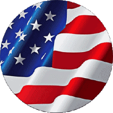Drapeaux Amériques U.S.A - National Rond 