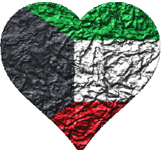 Flags Asia Kuwait Heart 