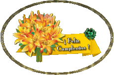 Mensajes Español Feliz Cumpleaños Floral Fondo transparente 008 