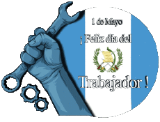 Messagi Spagnolo 1 de Mayo Feliz día del Trabajador - Guatemala 