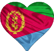Bandiere Africa l'Eritrea Cuore 
