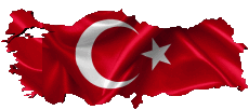 Flags Asia Turkey Map 