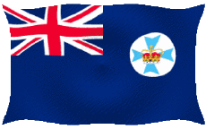 Banderas Oceanía Australia Queensland Ondulación 