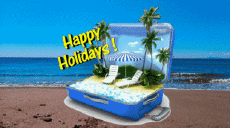 Mensajes Inglés Happy Holidays Fondo animado 003 