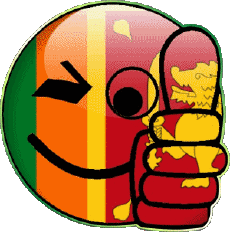 Fahnen Asien Sri Lanka Smiley - OK 