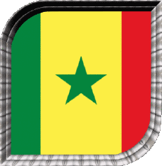 Drapeaux Afrique Sénégal Carré 