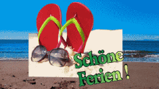 Messages Allemand Schöne Ferien Fond Animé 003 