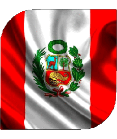 Flags America Peru Square 