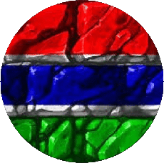 Drapeaux Afrique Gambie Rond 