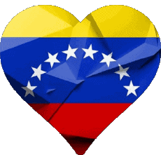 Banderas América Venezuela Corazón 