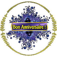 Mensajes Francés Bon Anniversaire Floral 009 