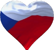 Flags Europe Czech Republic Heart 