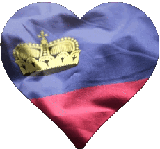 Banderas Europa Liechtenstein Corazón 