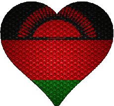 Banderas África Malawi Corazón 