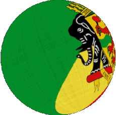 Fahnen Afrika Kongo Kugel - Würfel 