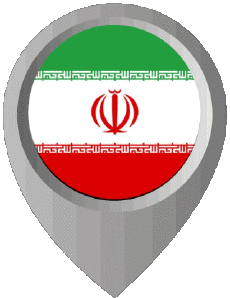 Flags Asia Iran Location Pin 