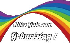 Messages Allemand Alles Gute zum Geburtstag Zusammenfassung - geometrisch Fond Transparent 021 