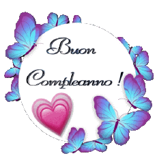 Messages Italian Buon Compleanno Farfalle Transparent Background 010 