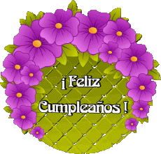 Messages Spanish Feliz Cumpleaños Floral 019 