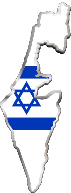 Drapeaux Asie Israël Carte 