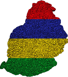 Fahnen Afrika Mauritius Karte 