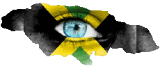 Flags America Jamaica Map 