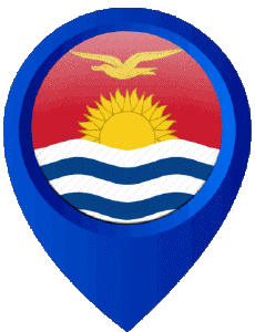 Fahnen Ozeanien Kiribati Standort-Pin 