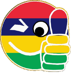Flags Africa Mauritius Smiley - OK 