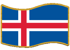 Bandiere Europa Islanda Rettangolo 