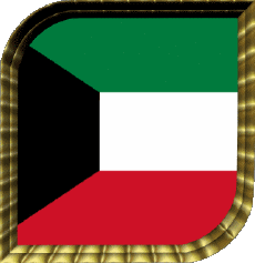 Bandiere Asia Kuwait Quadrato 