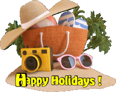 Messages Anglais Happy Holidays Fond Transparent 31 