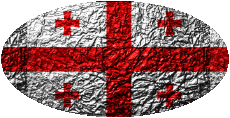 Bandiere Asia Georgia Ovale 01 