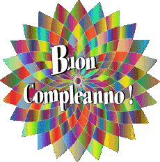 Messages Italian Buon Compleanno Astratto - Geometrico 022 