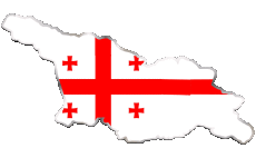 Banderas Asia Georgia Carte 