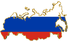 Bandiere Europa Russia Carta Geografica 