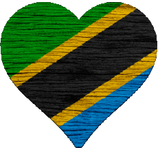 Fahnen Afrika Tansania Coeur 