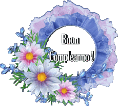 Messages Italian Buon Compleanno Floreale Transparent Background 020 