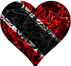 Drapeaux Amériques Trinité et Tobago Coeur 