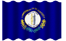 Fahnen Amerika U.S.A - States Kentucky Welligkeit 