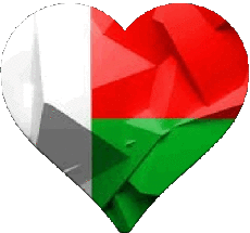 Flags Africa Madagascar Heart 