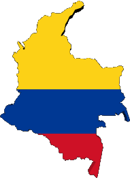 Bandiere America Colombia Carta Geografica 