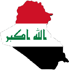 Fahnen Asien Irak Karte 