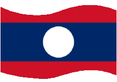 Banderas Asia Laos Rectángulo 